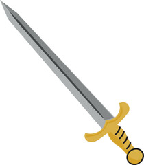 Classic Fantasy Sword with Golden Hilt