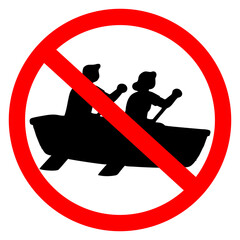 rowing boat symbol prohibited