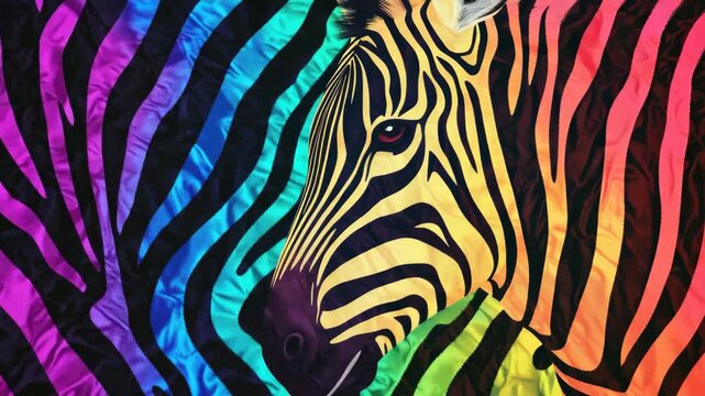 Rainbow Zebra Pattern