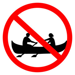 rowing boat symbol prohibited