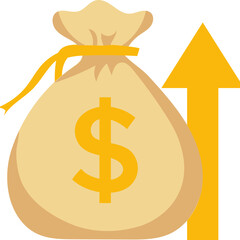 Money Bag Flat Illustration