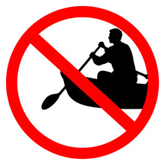 rowing boat symbol prohibited
