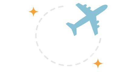 commercial airplane flying in a circular route travel concept for tourism business trips and airline branding conveying efficiency and global travel