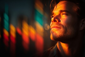 Charm and chic: a celebration of the fashion-forward man&acirc;&euro;&trade;s vibe. Stock movement. Nature and style: harmonious blend of a man&acirc;&euro;&trade;s charisma with colorful surroundings. Financial charts.