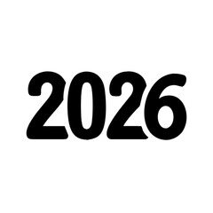 Bold 2026 Graphic for New Year Celebrations, Events, and Future Planning, Ideal for Calendars, Invitations, and Modern Designs, a Scalable Vector Creation