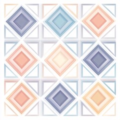 clean pastel ornament geometry korean style, white background