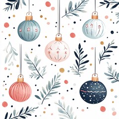 pastel bauble doodle korean soft, white background