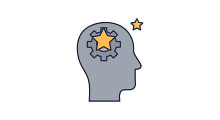 Innovative thinking a mind visualizing future success with a creative idea perfect for illustrating problem solving innovation and vision