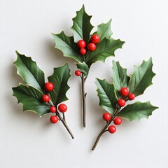 pastel holly trio cute korean minimal, white background