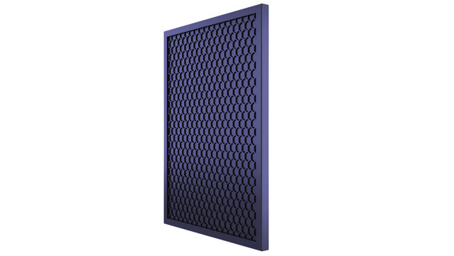 Carbon Filter for HEPA Filter - activated carbon filter. High quality Air Filter. 3D rendering isolated on white background. Ideal for educational, engineering, and industrial design projects.