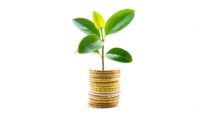 Investment growth isolated on transparent background