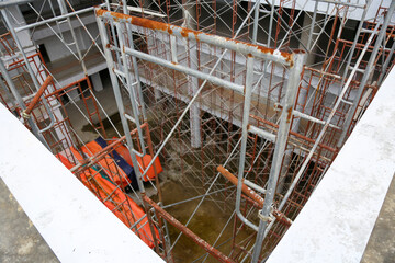 Scaffolding Framework Inside an Unfinished Concrete Structure