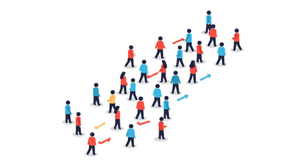 Team collaboration driving business success people walking towards common goals illustrating partnership teamwork in motion  achieving project milestones.