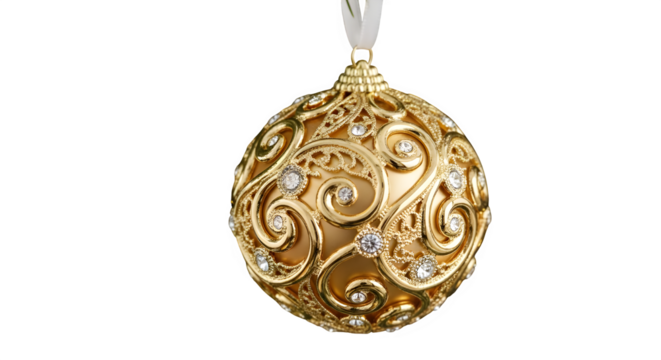 Elegant gold easter egg ornament with intricate swirls on a black background - Powered by Adobe