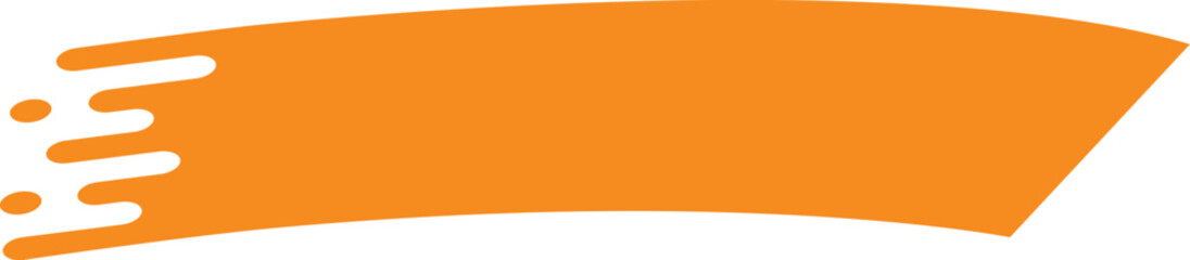 Dynamic Orange Brush Stroke with Speed Effect