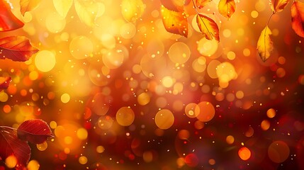 Abstract Autumnal Bokeh: A Warm and Dreamy Fall Landscape.