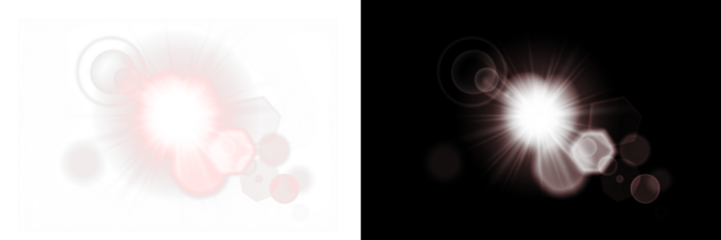 PNG Light Flare Overlay on Transparent Background