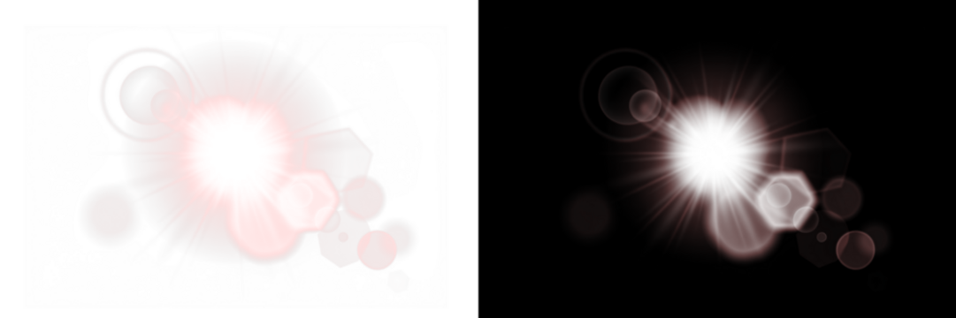 PNG Light Flare Overlay on Transparent Background