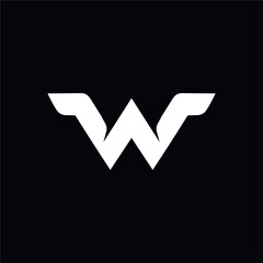 Letter W logo design. creative minimal monochrome monogram symbol, Unique modern geometric creative elegant letter W logo template. Premium Business logo