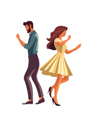 male and female dancers moving in harmony