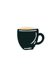 freshly brewed americano coffee in cup