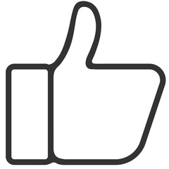 black outline thumbs up