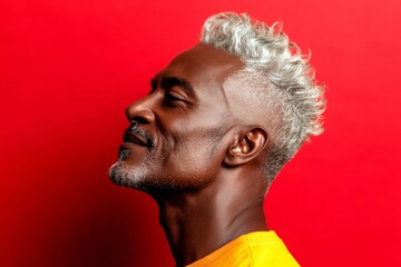 A midlife gentleman with grace and sophistication. A radiant and