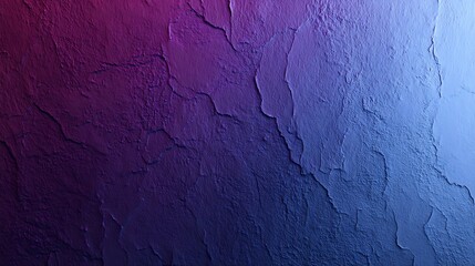 Abstract cracked wall texture with gradient transition from deep red to blue ideal for design backgrounds and artistic inspiration