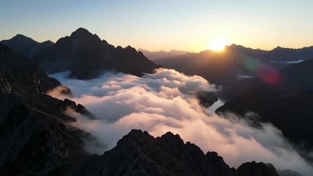 sunrise in the mountains