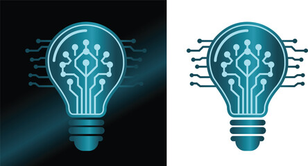 AI innovation light bulb icon
