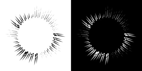 Dynamic abstract spiral sound wave rhythm lines. Circular spiral sound wave rhythm of lines. Circular futuristic abstract lines, black and white background.	