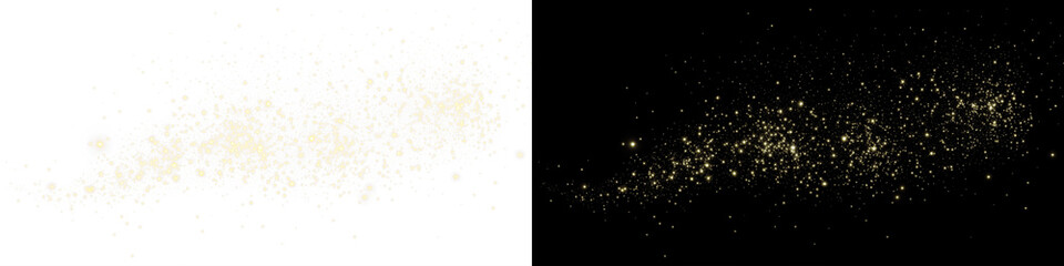 PNG Sparkle Overlay with Transparent Gold Glitter Effect on transparent background