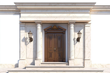 Obraz premium White marble mansion with classical columns 