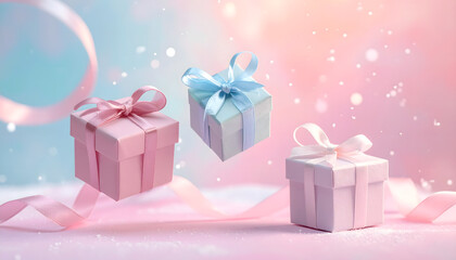 宙を舞うプレゼントボックス