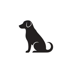 【Animals Icons – Basic】Minimal Dog Silhouette Logo | シンプルな犬のシルエットロゴデザイン