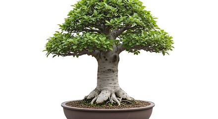 Fototapeta premium Bonsai Tree in Pot - A Symbol of Harmony and Balance.
