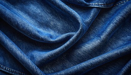 Fototapeta premium Dark blue denim fabric texture seamless with detailed fibers and realistic shadows created to provide a rich textile look for backgrounds, design projects, clothing previews, digital patterns, and pro