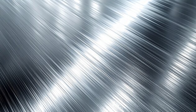 Metallic brushed steel surface background seamless industrial texture cool gray reflecting modern design minimalistic elegance futuristic pattern high-resolution detailed texture suitable for digital 