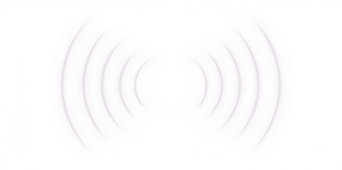 PNG Image of Abstract Neon Sound Waves on Transparent Background