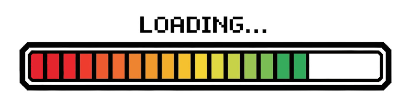 Loading progress bar complete data indicator symbol design graphic element illustration vector download waiting