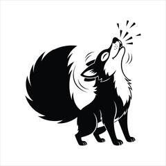 Vector Illustration of a Howling Fox A Symbol of Wilderness and Freedom