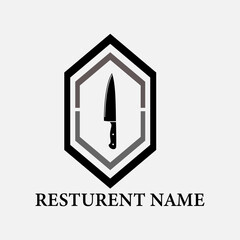 Business logo design illustration vector set for resturent logo  concept