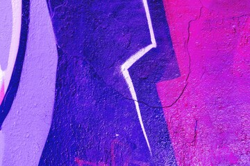 Vibrant purple, pink urban graffiti with bold lines. 90s, Y2K style, funky, colorful texture. Street art, digital backgrounds, creative banners, modern 90s, y2k visual design.