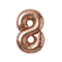 Set of foil balloon number isolated on a white background