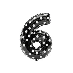 Set of foil balloon number isolated on a white background