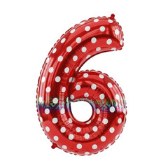 Set of foil balloon number isolated on a white background