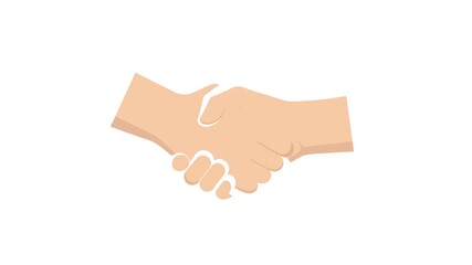 Animated handshake business partnership agreement clip - Powered by Adobe