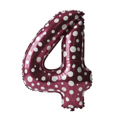 Set of foil balloon number isolated on a white background