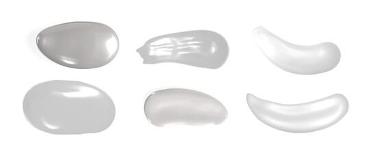 Semi-transparent viscous liquid isolated on empty background