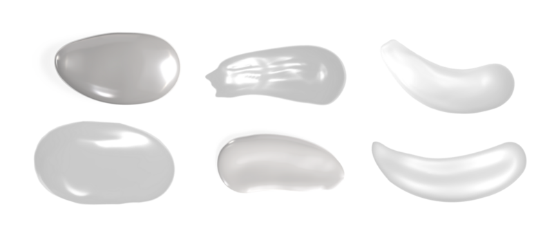 Semi-transparent viscous liquid isolated on empty background